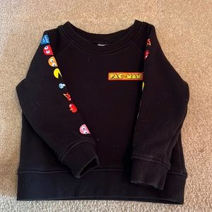 Baby Gap nostalgic pac man- sweat shirt w/ pac-man ghost on sleeves. 12-18months
